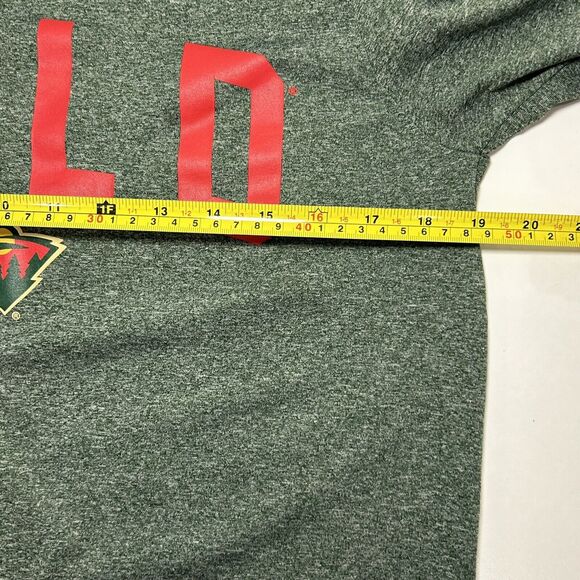 MINNESOTA WILD NHL Crew Neck Long Sleeve Green Pullover Shirt Men's Size Medium - Picture 4 of 7